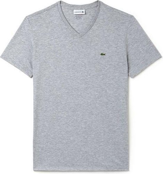 Lacoste Heren T-shirt - Silver Chine - Maat S