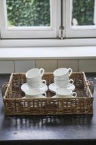 Riviera Maison Rustic Rattan Resort Serving Tray - Dienblad - 50x36 - Rattan/ Ijzer