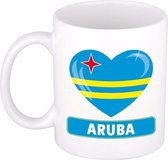 Hartje Aruba mok / beker 300 ml - Arubaanse koffiebeker