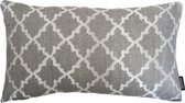 Jacquard Eden Silver Grey Long Kussenhoes | Katoen / Polyester | 30 x 50 cm