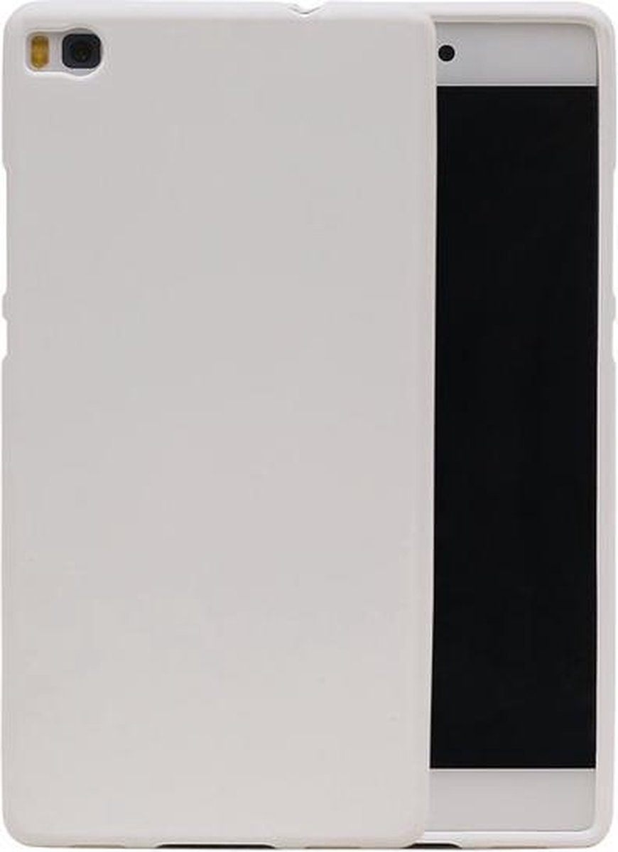 Wit Zand TPU back case cover hoesje voor Huawei P8
