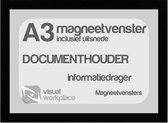 Magneetvenster A3 (incl. uitsnede) - Zwart