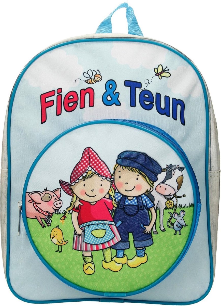 Fien & Teun - Rugzak - houtnerf blauw