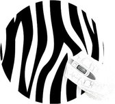 Computer - muismat zebra - rond - rubber - buigbaar - anti-slip - mousepad