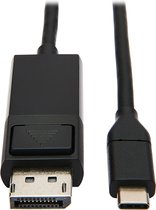 Tripp-Lite U444-003-DP-BE USB-C to DisplayPort Adapter Cable (M/M) - 3.1, Gen 1, Locking Connector, 4K @ 60 Hz, 4:4:4, Black, 3 ft. TrippLite
