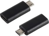 USB Micro B (m) - USB-C (v) adapter - USB2.0 / zwart