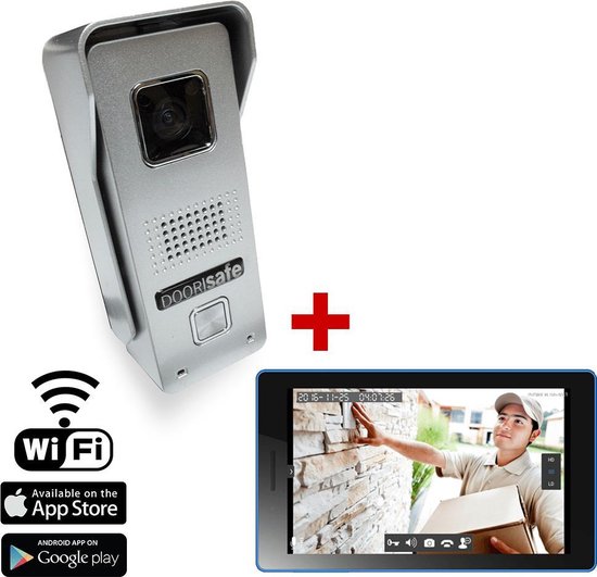 Wifi Deurbel met camera en intercom + 7″ kleurenscherm - Doorsafe 6650 |  bol.com