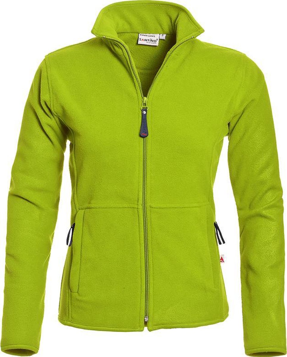 Santino Bormio Dames Fleecejack lange mouwen+Rits - Geen bedrukking - Marine - XXL