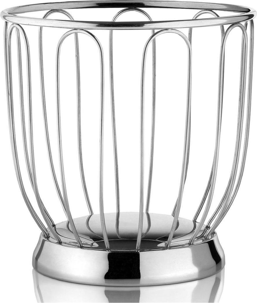 Alessi BM02 mand rond roestvrij staal 18 10 zilver Eén maat
