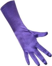 Paarse handschoenen halflang