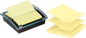 Post-it®  Z-notes Dispenser - Zwart + inclusief Post-it Super Sticky Z-Notes Canary Yellow™ - Gelijnd