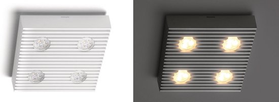 Philips myLiving Row - Plafondlamp 4 lichts - LED - Wit van Philips — afbeelding 3
