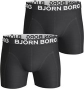 Bjorn Borg Heren 2-Pack Boxershorts SHORTS SAMMY SOLIDS - Zwart - Maat L