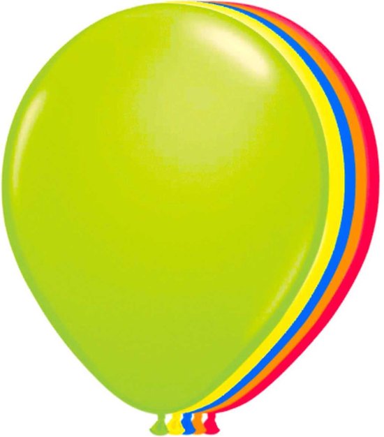 Ballonnen neon meerkleurig 25 cm - 50 stuks