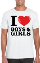 I love boys & girls t-shirt wit heren 2XL