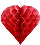 Honeycomb Heart, rood, 30cm
