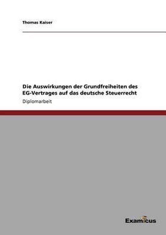 Die Auswirkungen der Grundfreiheiten des EG-Vertrages auf da ... - cover