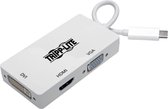 Tripp-Lite U444-06N-HDV4K USB Type-C (USB-C) to HDMI/DVI/VGA All-in-One Converter Adapter, Thunderbolt 3 Compatible, Ultra HD 4K @30Hz TrippLite