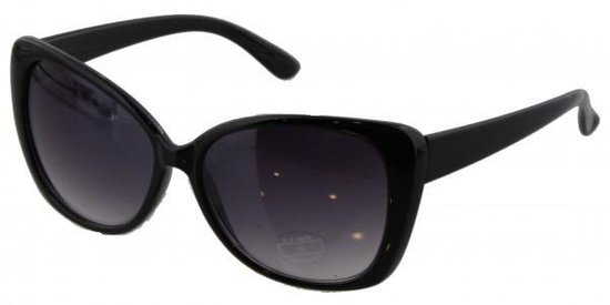 Mooie stijlvolle zwarte dames zonnebril met zwarte glazen | bol.com