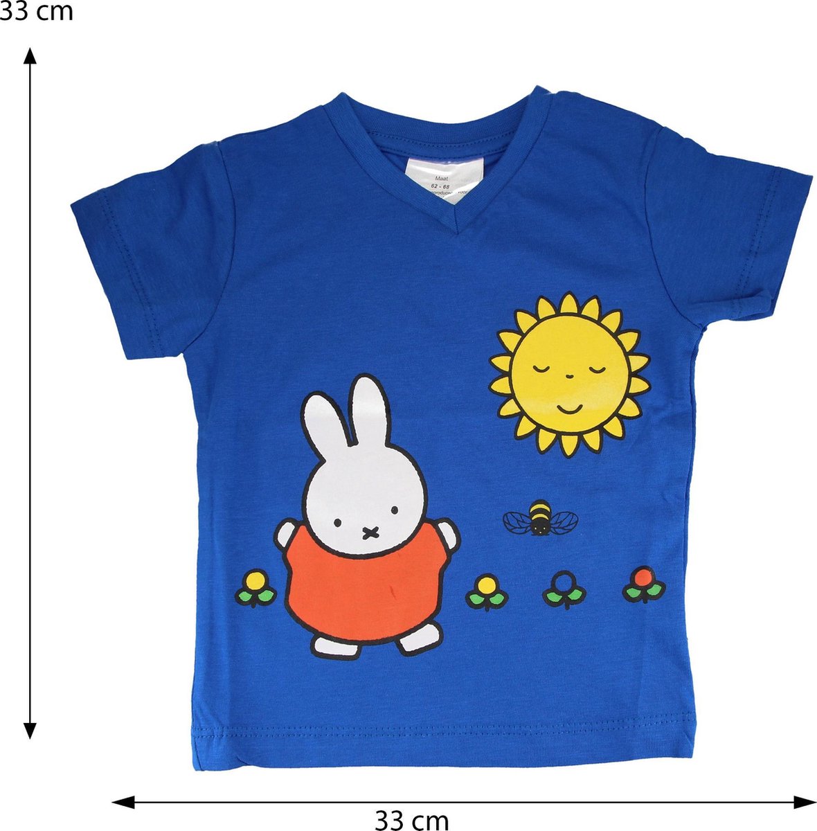 Nijntje T-shirt voor Zonnetje Blauw Maat 62-68 – 33x33x1cm | Shirtjes... | bol.com