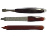 3-delige set: nagelvijl - nagelriem duwer - nagel reiniger - manicure set voor nagels saffier