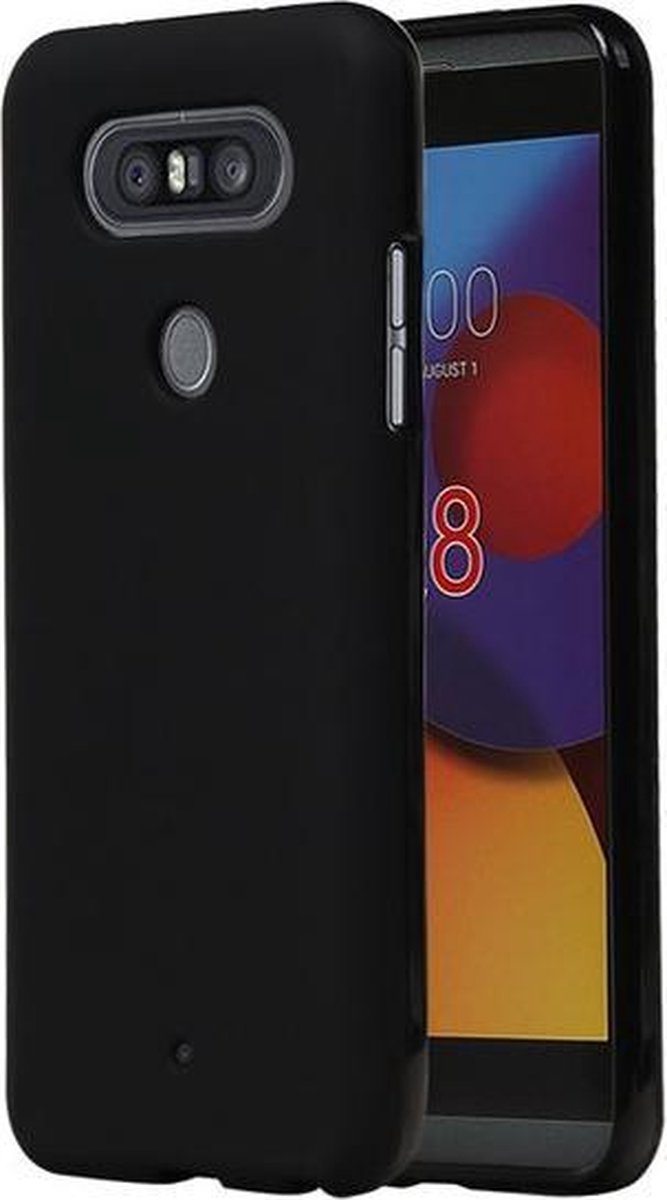Zwart TPU back case cover Hoesje voor LG Q8