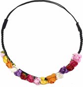 WIDMANN - Veelkleurige bloemen krans voor dames - Accessoires > Haar & hoofdbanden