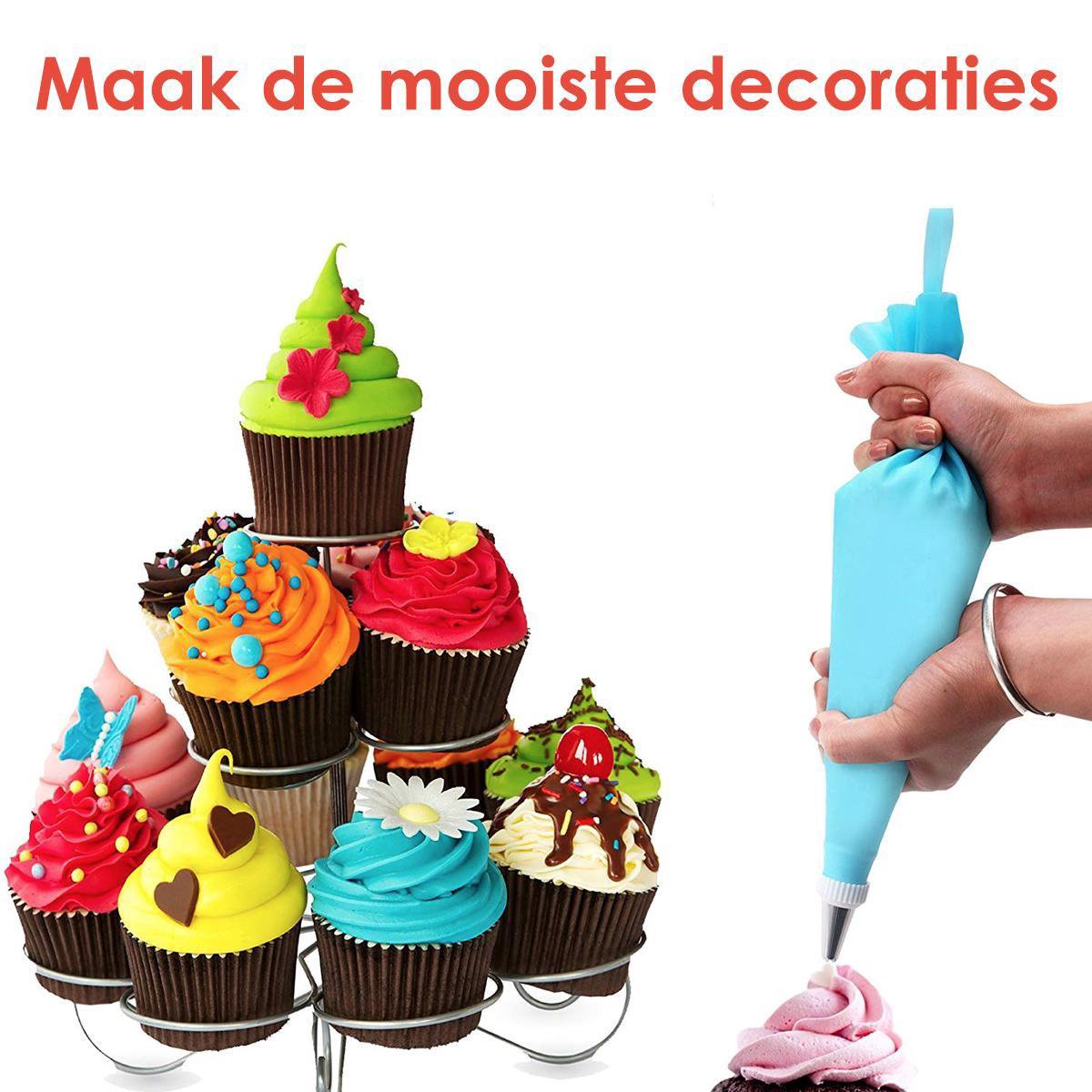 KitchenCraft Glazuur Spuit Met Spuitmondjes, 12 x 17 x 22 cm