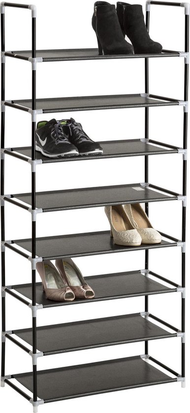 Étagère à chaussures en métal TecTake - 8 niveaux - Max. 24 paires de chaussures