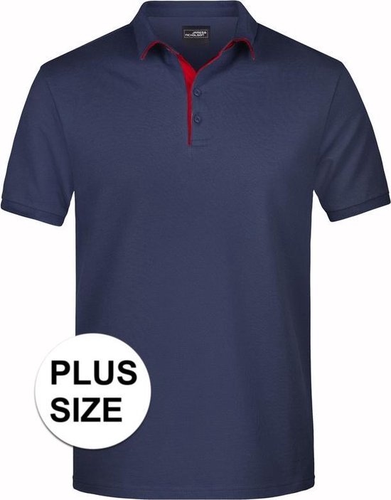 Variant Canada Supersonische snelheid Grote maten polo shirt Golf Pro premium navy/rood voor heren - Navy blauwe  plus size... | bol.com