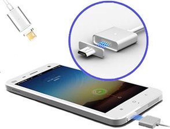 heilig Acht Per Magnetische oplaadkabel - Micro USB – Android – zilverkleurig | bol.com