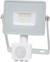Projecteur LED VT-10-SW avec capteur - 10 W - 800 Lm - 4000K - Blanc