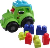 Let's Play Tractor Met Bouwblokken 8-delig Groen/blauw