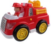 Let's Play Brandweerauto Met Licht En Geluid 18 Cm Rood/geel