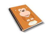 Ollie & Tigger kinderopvang dagboek, gastouder kinderdagverblijf dagboekje  Aap - baby - peuter - oppasboekje - opvangboekje - invulboek - ringband
