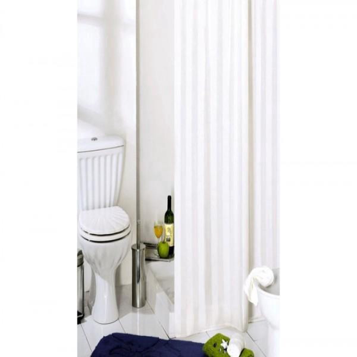 Textiel Douchegordijn Rigone Wit 180x200cm