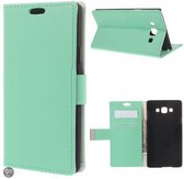 Groen agenda wallet case hoesje Samsung Galaxy A7