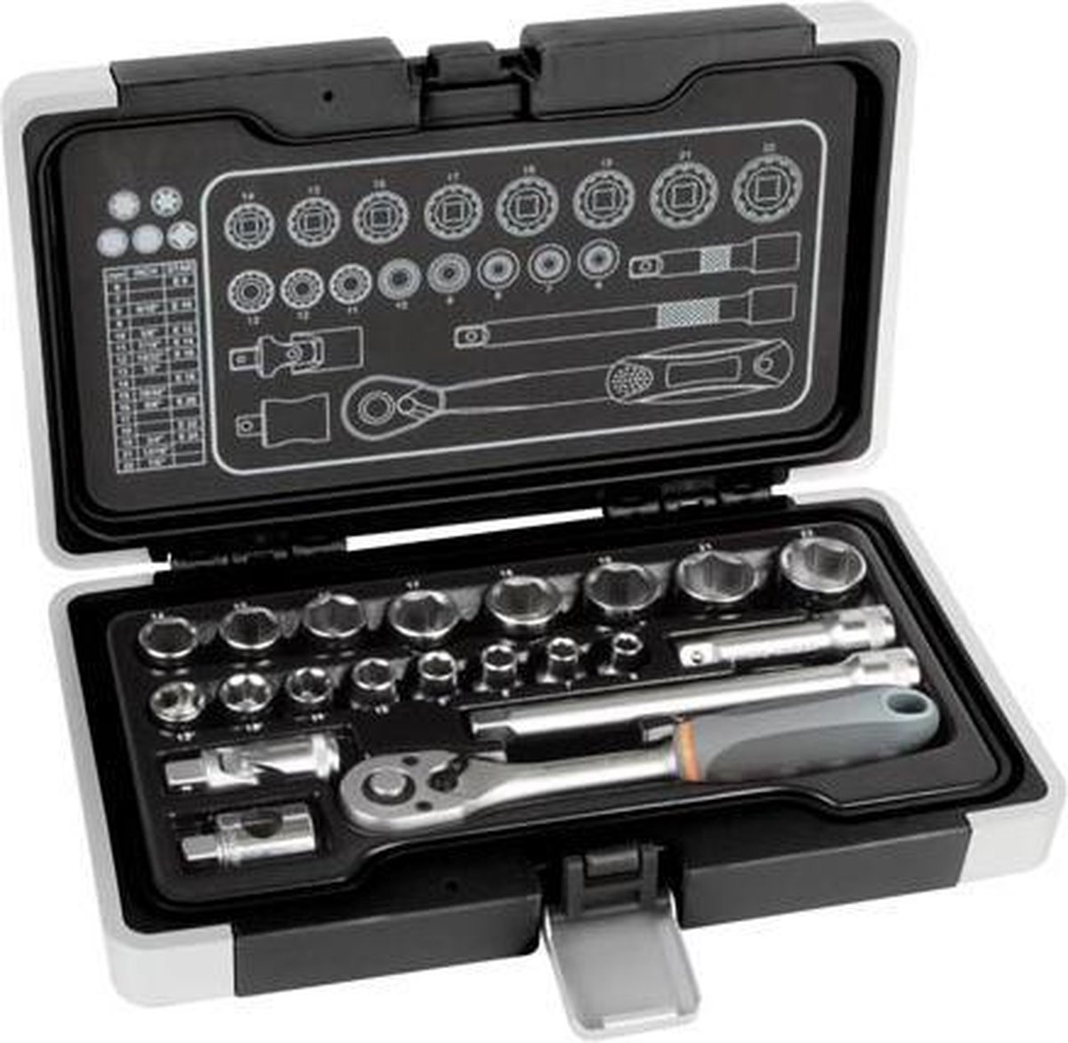 3/8" Dopsleutelset - 21 St.