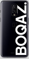 BOQAZ. OnePlus 6t hoesje - logo boqaz wit