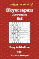 Puzzles for Brain Skyscrapers - 200 Easy to Medium 8x8 Vol. 1