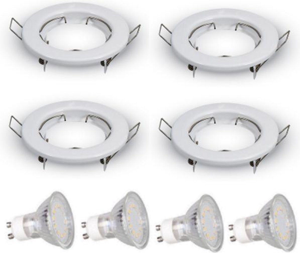 LED inbouwspot - GU10 | Wit (set van 4 stuks)