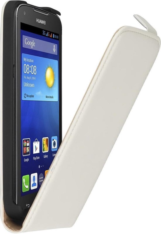 houd er rekening mee dat Bot Transparant Wit premium leder flipcase voor de Huawei Ascend Y540 | bol.com