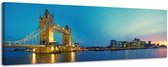 Tower Bridge - Canvas Schilderij Panorama 118 x 36 cm