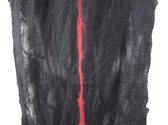 Vilten sjaal zwart met rode lijn