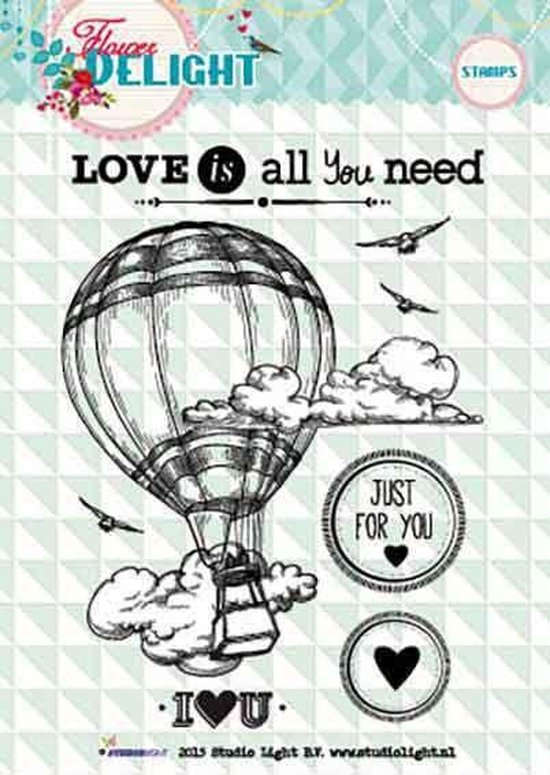 Flower Delight - Love - Transparante Stempel - 10,5 x 15cm (StampFD94)