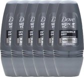 Dove Men+Care Deodorant Roller Invisible Dry - 6 x 50 ml - Voordeelverpakking