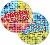 Happy Birthday party bordjes 12 stuks - thema feest bordjes 18 cm