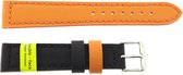 Morellato horlogeband - Tandem reversible - zwart / oranje - kunststof - 18mm