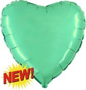 Folieballon Hart 18 Tiffany Green