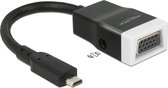DeLOCK 65589 tussenstuk voor kabels HDMI-micro D VGA, 3.5mm Zwart